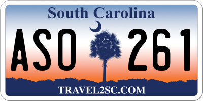SC license plate ASO261