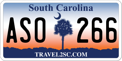 SC license plate ASO266