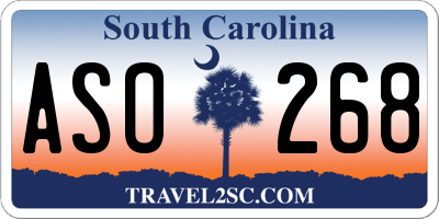 SC license plate ASO268