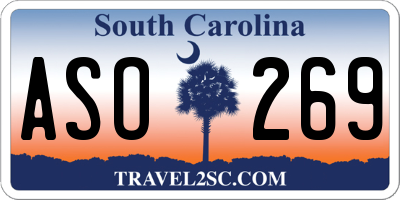 SC license plate ASO269