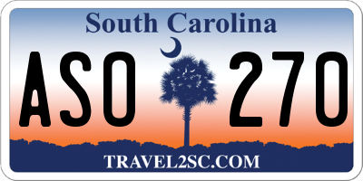 SC license plate ASO270