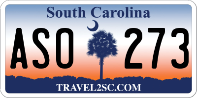 SC license plate ASO273