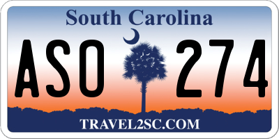 SC license plate ASO274