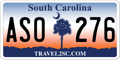 SC license plate ASO276