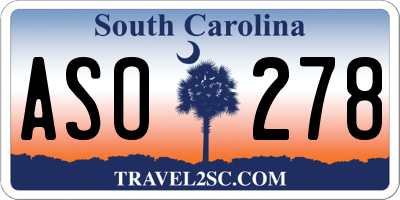 SC license plate ASO278