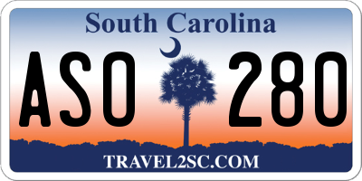SC license plate ASO280