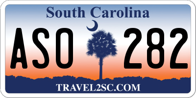 SC license plate ASO282