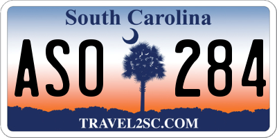 SC license plate ASO284