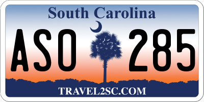 SC license plate ASO285