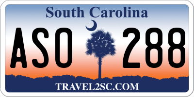 SC license plate ASO288