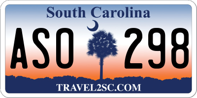 SC license plate ASO298
