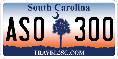 SC license plate ASO300