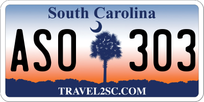 SC license plate ASO303