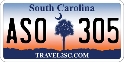 SC license plate ASO305