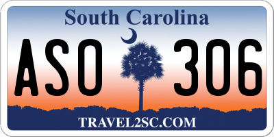 SC license plate ASO306