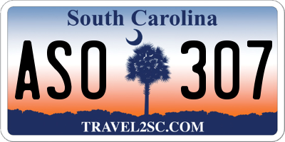 SC license plate ASO307