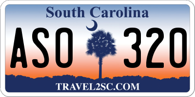 SC license plate ASO320