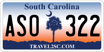SC license plate ASO322