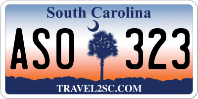 SC license plate ASO323