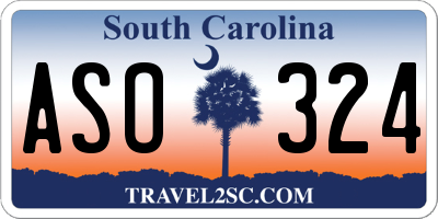 SC license plate ASO324