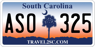 SC license plate ASO325