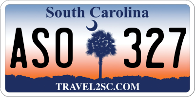 SC license plate ASO327