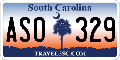 SC license plate ASO329