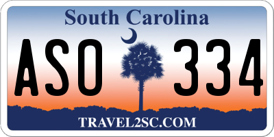 SC license plate ASO334