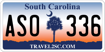 SC license plate ASO336