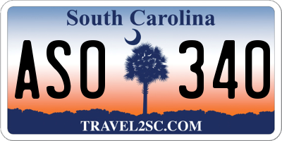 SC license plate ASO340
