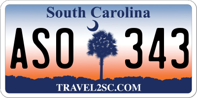 SC license plate ASO343