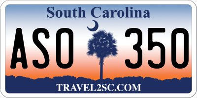 SC license plate ASO350