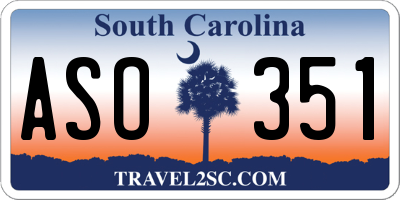 SC license plate ASO351