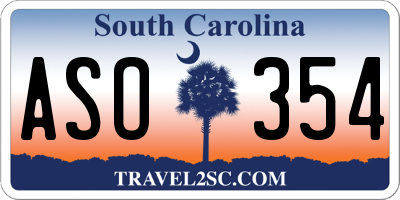 SC license plate ASO354