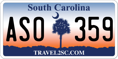 SC license plate ASO359