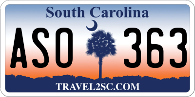SC license plate ASO363