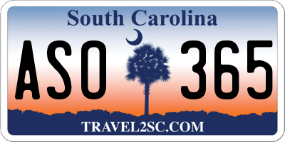 SC license plate ASO365