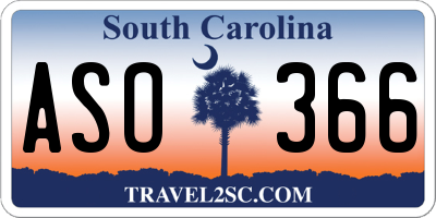 SC license plate ASO366
