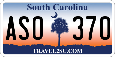SC license plate ASO370