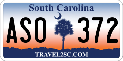 SC license plate ASO372