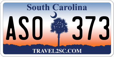 SC license plate ASO373