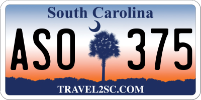 SC license plate ASO375