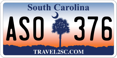 SC license plate ASO376