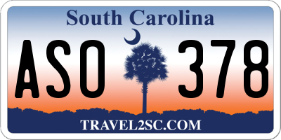 SC license plate ASO378