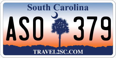 SC license plate ASO379