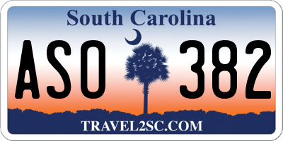 SC license plate ASO382