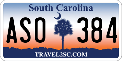 SC license plate ASO384