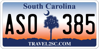 SC license plate ASO385
