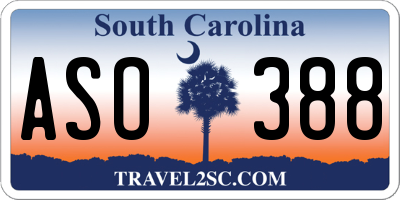 SC license plate ASO388