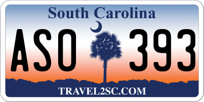 SC license plate ASO393